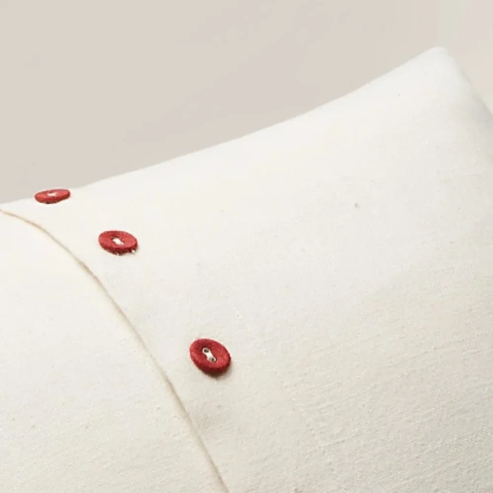 Ralph Lauren Mirabelle Leason Cream Red Decorative Throw Pillow